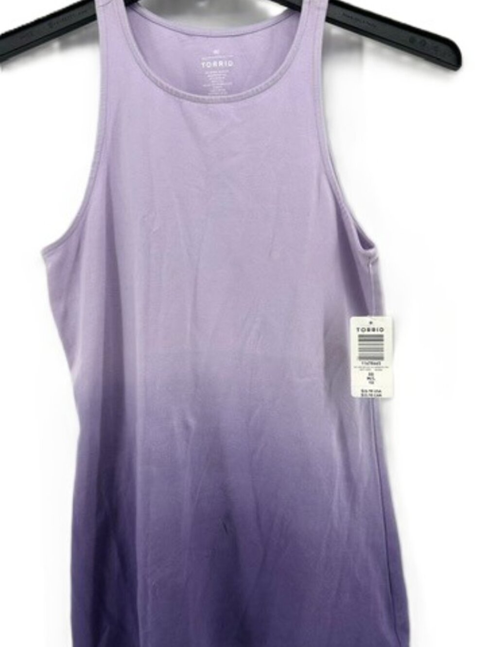 Torrid Tank Top 00 M/L 10 Purple Lavendar Dip Dye Goddess Fox
